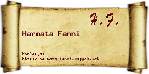 Harmata Fanni névjegykártya